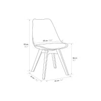 PAZZO DESIGN Sedia Giovanna set da 2 sedie