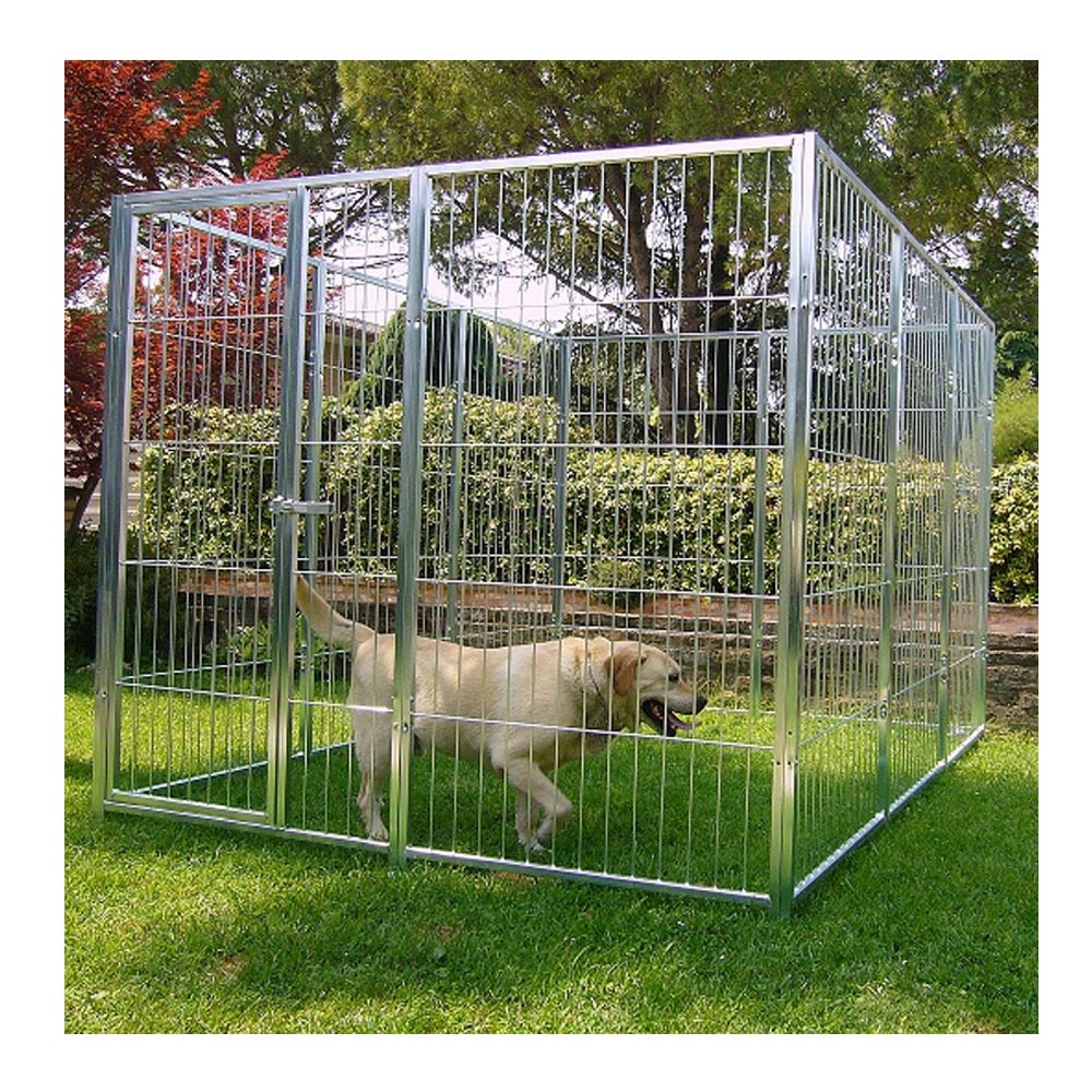 Pannello modulare con porta per box per cani zincatura elettrolitica 100 cm x h 180 cm