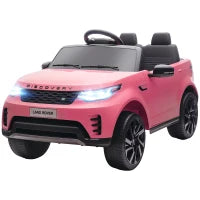 Macchina Elettrica per Bambini Licenza Land Rover con Fari LED, Clacson e Telecomando, 105x68.5x58 cm, Rosa