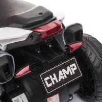 Moto Elettrica per Bambini 3-5 Anni (max. 25kg) con 3 Ruote, Luci e Suoni, Batteria 6V, Rosso, 86x42x52cm