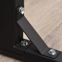 Set di 2 Rack Supporto per Bilanciere in Acciaio, Altezza Regolabile su 12 Livelli, 50x49x124-154cm, Nero