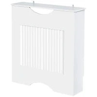 Copritermosifone Bianco in MDF con Piano d'Appoggio e Design Antiribaltamento, 78x19x82 cm