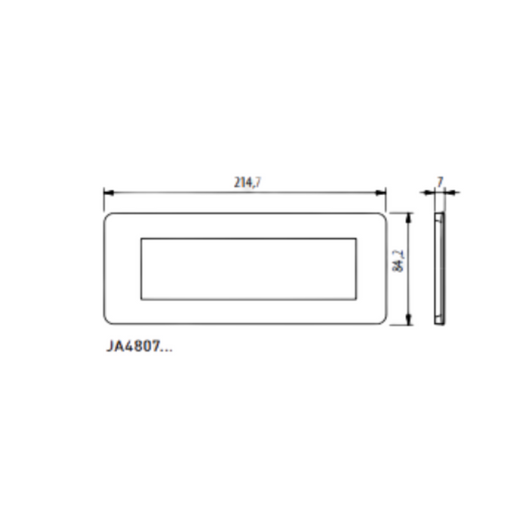 Bticino matixgo placca 7 moduli in tecnopolimero per impianti elettrici *** colore bianco, confezione 1