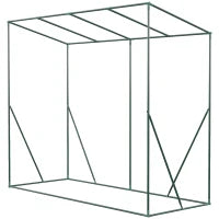 Serra da Giardino in PE e Acciaio con 4 Picchetti, 2 Finestre e Copertura Rinforzata, 200x77x148-169cm