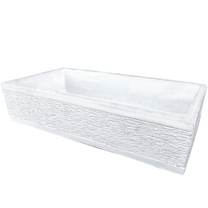 Pilozza serie grecale cemento finitura zigrinata l.45 x p.35 x h.16 cm