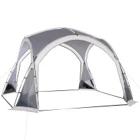 Tenda da Campeggio a Cupola Familiare per 6 8 Persone con 4 Porte in Rete Zippate, Tessuto Oxford e Gancio per Lampada