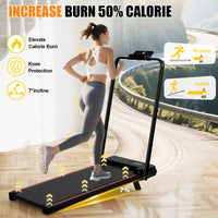 Tapis roulant, inclinazione del 7%, tapis roulant elettrico pieghevole RATTANTREE3 in 1, 2,5 CV, 8 km/h, telecomando, compatto e portatile