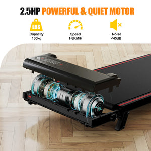 Tapis roulant, inclinazione del 7%, tapis roulant elettrico pieghevole RATTANTREE3 in 1, 2,5 CV, 8 km/h, telecomando, compatto e portatile