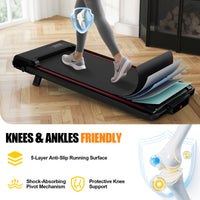 Tapis roulant, inclinazione del 7%, tapis roulant elettrico pieghevole RATTANTREE3 in 1, 2,5 CV, 8 km/h, telecomando, compatto e portatile