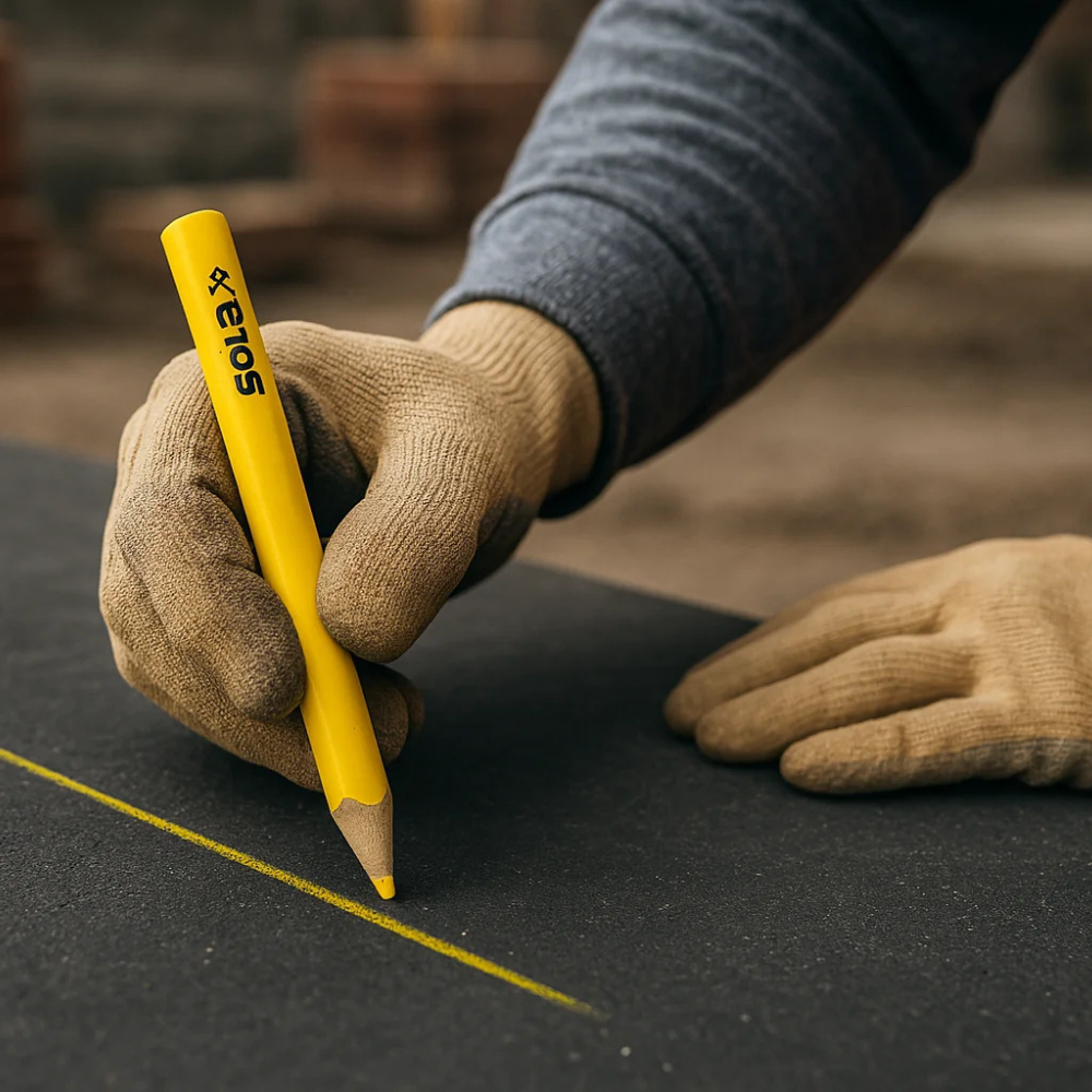 Matita speciale sb 24 colore giallo legno cantiere segnare supporti scuri