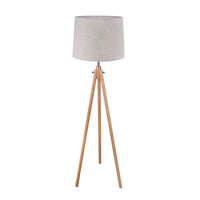 Piantana Contemporanea Calvin Metallo Marrone 1 Luce Con Diffusore In Tessuto