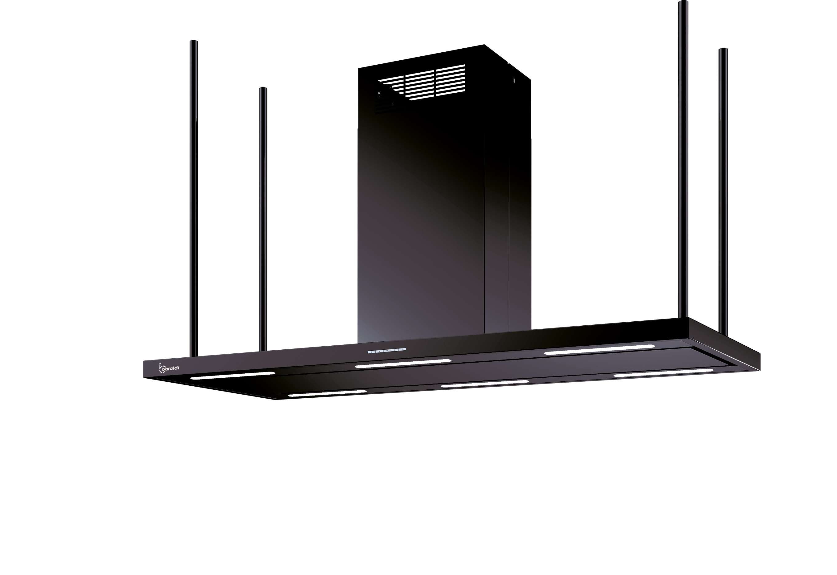 CAPPA ELEA CENTRALE cm146x60 camino centrale - Nera - 800 m3/h