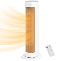 Termoventilatore Ceramico 2000W con 3 Temperature Regolabili, Timer 15H, Telecomando, Bianco