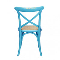 SEDIA IN LEGNO AZZURRA CROSS