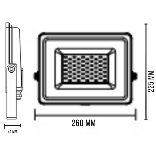 Optonica proiettore led smd corpo nero linea premium 4000k ip65 clip luminoso *** watt 100 watt, confezione 1