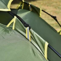 Tenda da campeggio tenda pop up leggera 2-3 pers. - 2 grandi porte - 210 x 210 x 140 cm fibra di vetro poliestere