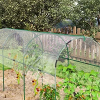 Serra da Giardino, Serra per Pomodori con 4 Archi in Acciaio, Copertura in PVC, 4 x 1.23 x 1.71 m, Trasparente