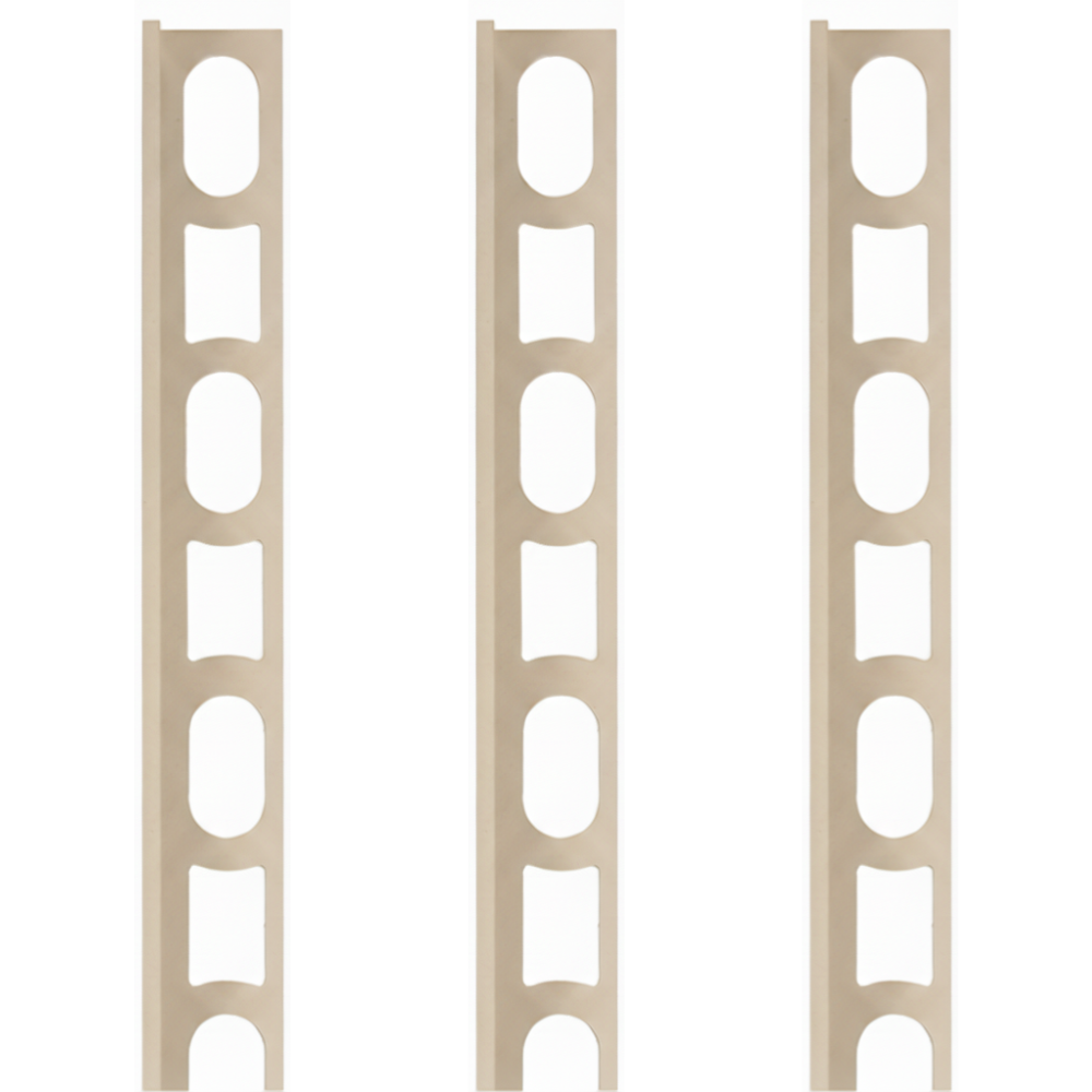 Profili in alluminio verniciato colore biscotto 188 a l per finitura parete proangle *** pezzi 3 pz, confezione 1