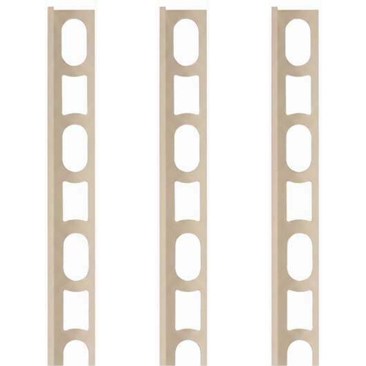 Profili in alluminio verniciato colore biscotto 188 a l per finitura parete proangle *** pezzi 3 pz, confezione 1