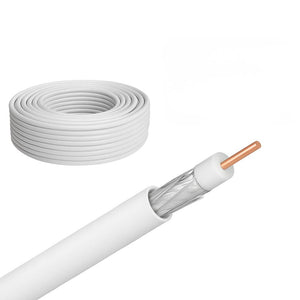 Cavo coassiale tv 75 ohm Ø5 mm in rame puro classe b venduto al metro *** sezione conduttore 5 mmq, confezione 1