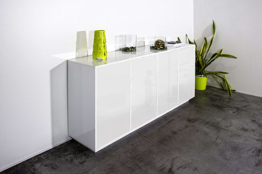 Credenza mobile soggiorno cucina 180cm design moderno bianco Ceila