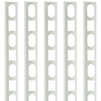 Profili in alluminio verniciato colore bianco luna 103 a l per finitura parete proangle *** pezzi 5 pz, confezione 1