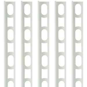 Profili in alluminio verniciato colore bianco luna 103 a l per finitura parete proangle *** pezzi 5 pz, confezione 1