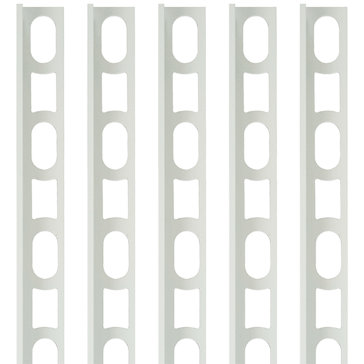 Profili in alluminio verniciato colore bianco luna 103 a l per finitura parete proangle *** pezzi 5 pz, confezione 1