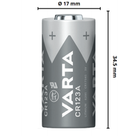 Varta batteria cilindrica cr123a litio blister 1 pezzo