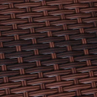 Set Mobili da Balcone in PE Rattan, Tavolo da Giardino con Poltroncine e Cuscini, Marrone