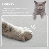 Poltrona Reclinabile con Poggiapiedi, Riscaldamento, 8 Punti Massaggio e 5 Modalità, Tessuto Vellutato, Grigio