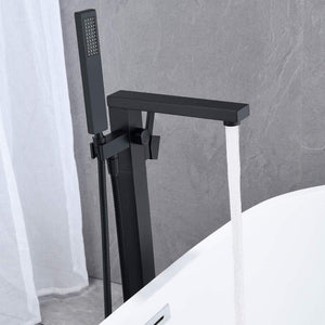 Miscelatore a pavimento per vasca freestanding black calcutta in ottone *** tinta nero, confezione 1