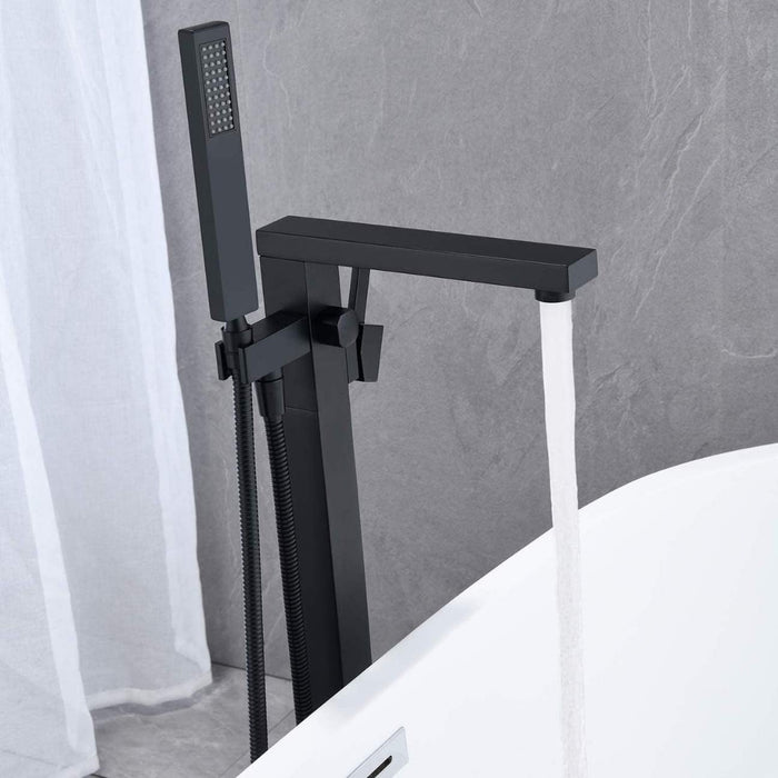 Miscelatore a pavimento per vasca freestanding black calcutta in ottone *** tinta nero, confezione 1