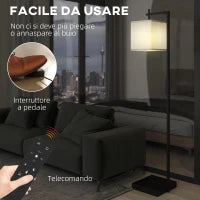 Lampada da Terra con 10 Luminosità e Temperatura del Colore Regolabile, Telecomando e Lampadina 9W, Nero