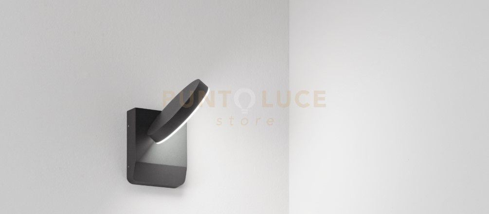 ZENDA APPLIQUE IP65 ANTRACITE 4000K 1326LM 20W ORIENTABILE D.16CM