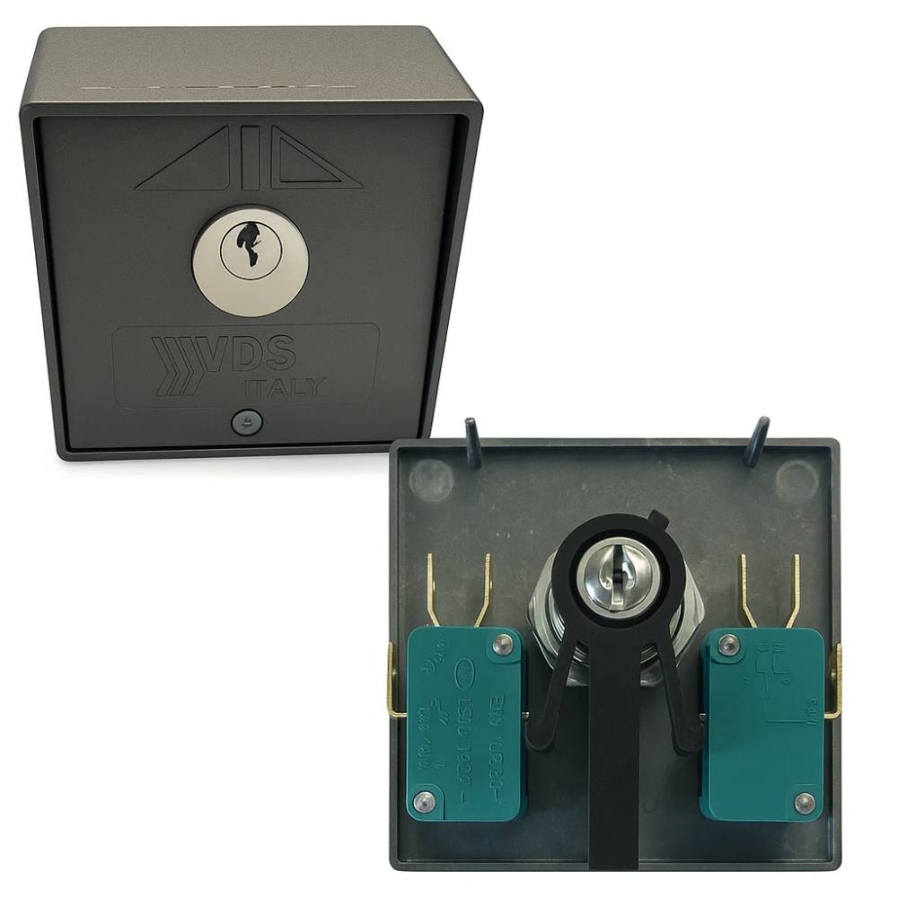 Vds 198/2 selettore da parete con chiave in alluminio alta sicurezza grigio