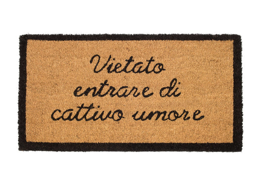 Zerbino Entrata Ingresso Casa Esterno Antiscivolo In Cocco Funny Vietato Entrare