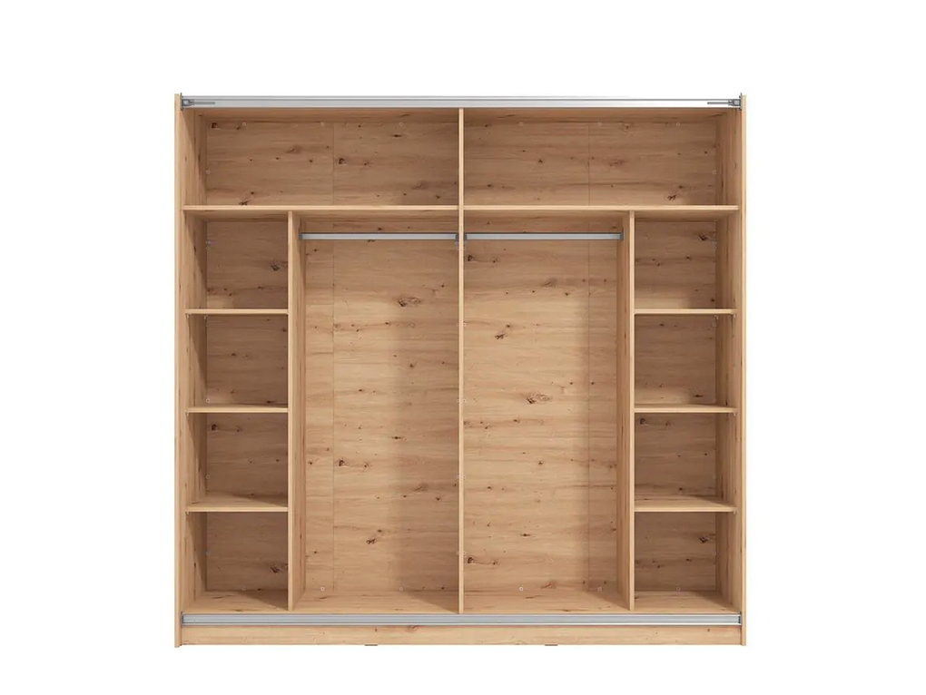 Armadio scorrevole L.220, stile industy, finitura Rovere, ZFM11511011