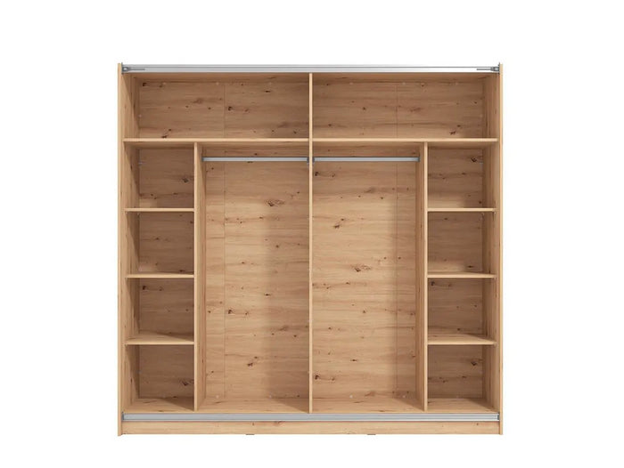 Armadio scorrevole L.220, stile industy, finitura Rovere, ZFM11511011