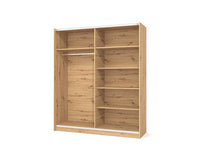 Armadio scorrevole 180 cm, stile industy, finitura Rovere, ZFM24211011 
