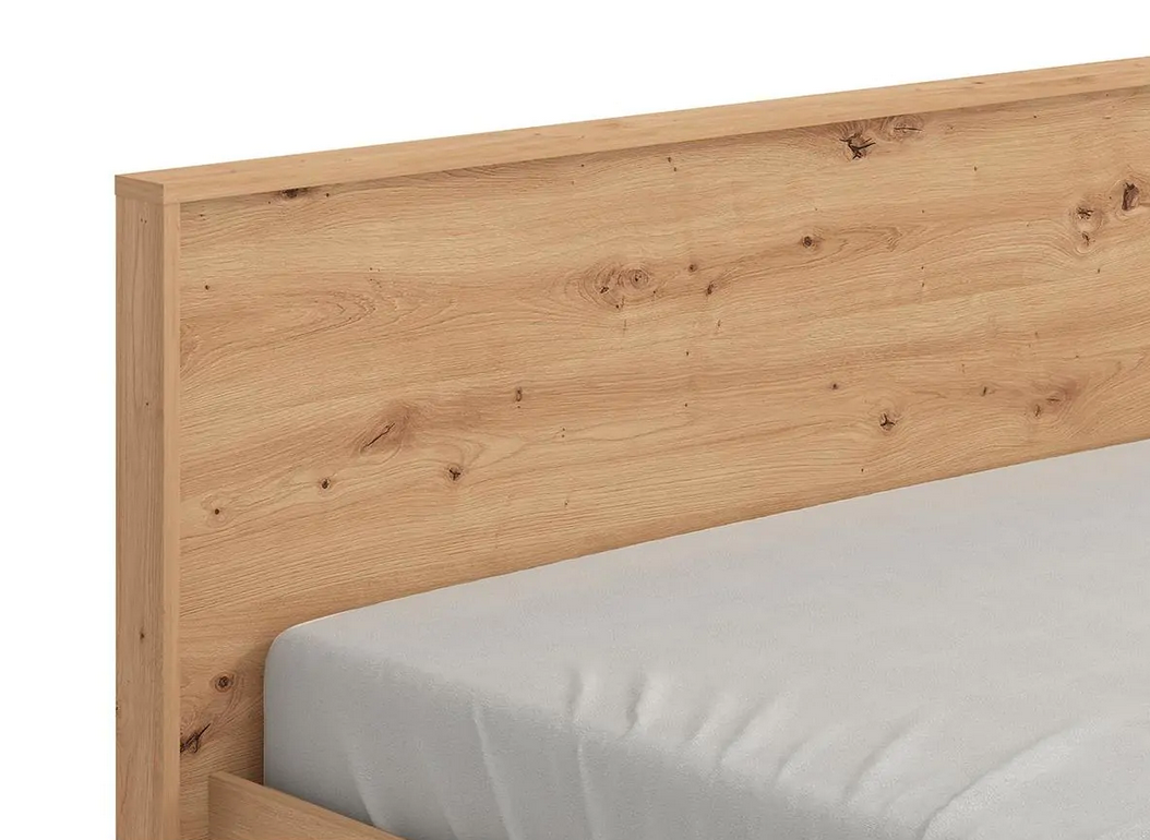 Letto industry economico, finitura Rovere, rete non inclusa, ZFM31611011