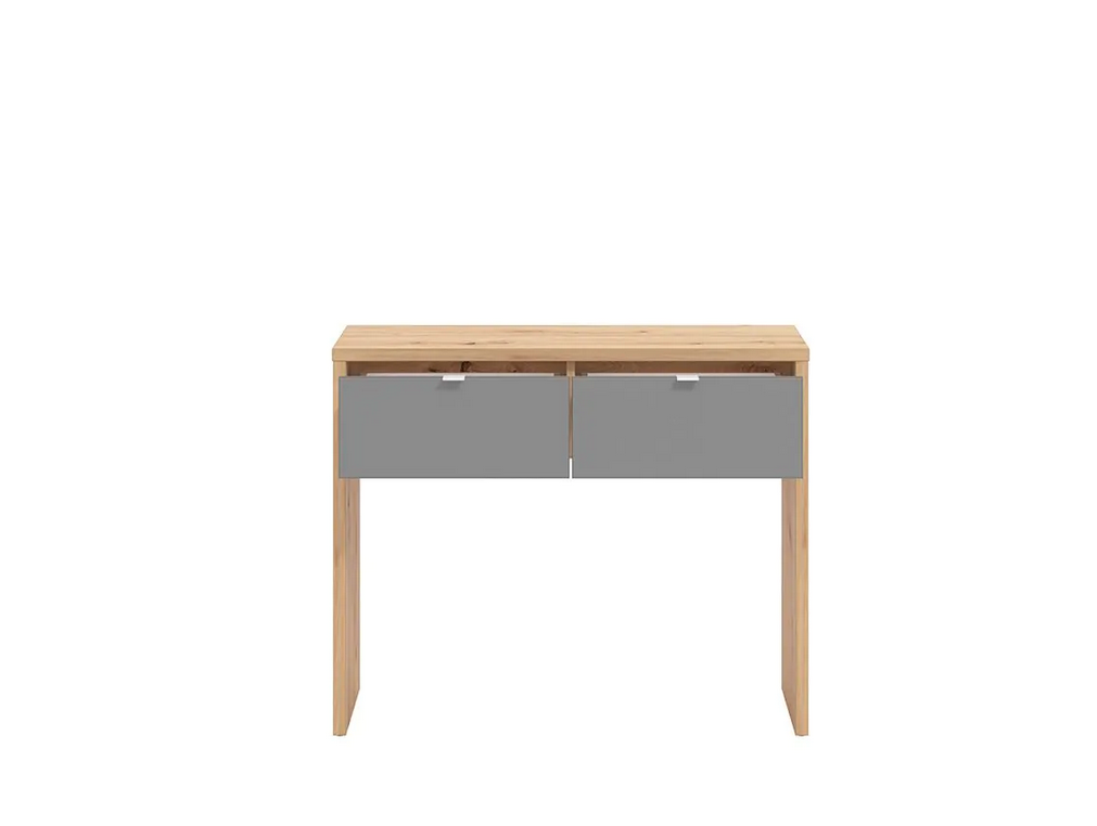 Consolle ingresso a 2 cassetti, finitura Grigio e Rovere, ZFM74411011