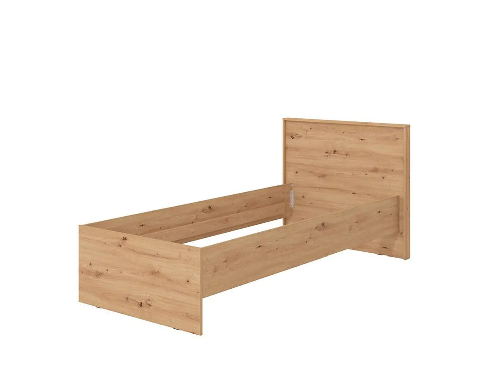 Letto industry singolo economico, finitura Rovere, rete non inclusa, ZFM75611011