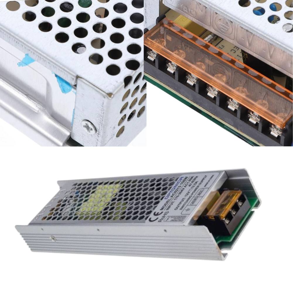 Optonica 6213 alimentatore led 12v 150w in alluminio ce e rohs