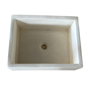 Pilozza lavabo rettangolare cemento calcestruzzo 45 x 35 x h.16 cm serie ostuni