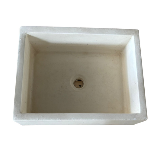 Pilozza lavabo rettangolare cemento calcestruzzo 45 x 35 x h.16 cm serie ostuni