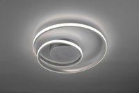 ZIBAL PLAFONIERA LED 22W 2500lm, 3000K SPIRALE ALLUMINIO DIMMERABILE CON INTERRUTTORE D.40CM