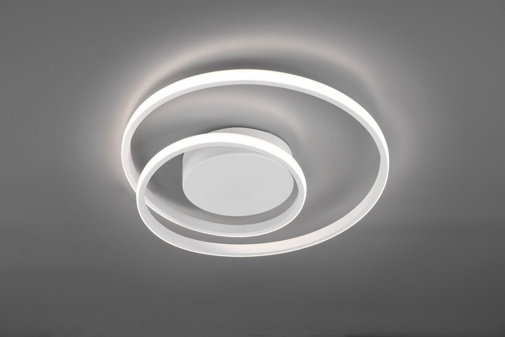 ZIBAL PLAFONIERA LED 22W 2500lm, 3000K SPIRALE BIANCA DIMMERABILE CON INTERRUTTORE D.40CM