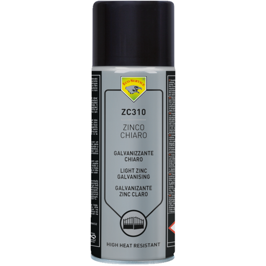 ZC310 ZINCO SPRAY CHIARO 400 ml ALTA QUALITA' ECO SERVICE ANTIRUGGINE