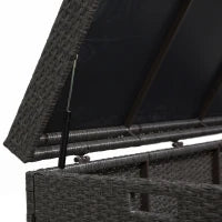 Salottino da giardino esterno Set 4 Pzi:1 Divano/2 Poltrone/1 Tavolino, Set da Giardino in Rattan,  Caffè Scuro e Bianco